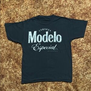 Vintage Black Modelo T-Shirt. Size Large